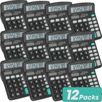 12 Pack Calculator Bulk, 12 Digits Calculators Desktop by YesBes