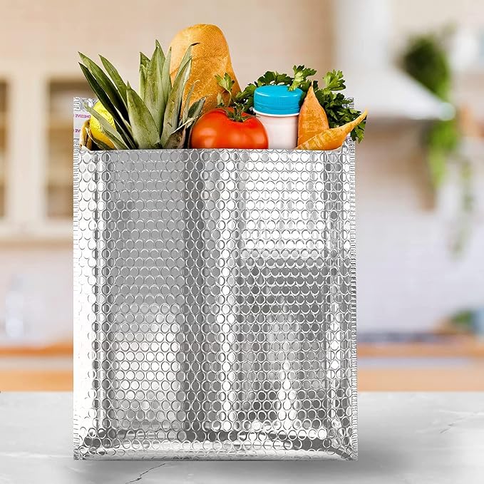 Amiff Silver Thermal Bubble Mailer, ‎24 x 20 Inches. 10 Pack Metallic Bubble - Image 6