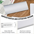 Therwen 12 Pcs Aluminum Office Name Plate Holder - Image 3