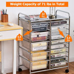 HAPPYGRILL 15-Drawer Rolling Cart, Storage Carts - Image 5
