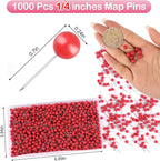 1000 Pcs Multi-Color Push Pins, Map Pins - Image 2