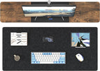 DAWNTREES Non-Slip Felt Desk Mat, 35.5 x 15.7 Inches Large Desk Pad Protector - Image 5