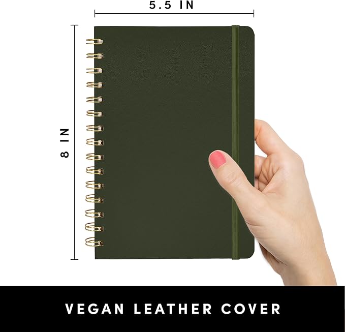 PAPERAGE Graph Paper Spiral Notebook & Journal, 160 Pages, Medium 5.5 inches x - Image 2