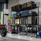 M MZG Industrial Metal 4 Tier Shelving - Image 2