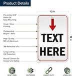 Custom Arrow, Custom Directional Sign, Arrow Down Sign, 12x18 Inches, 3M EGP - Image 6
