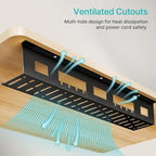 PEGZONE Under Desk Cable Management Tray, 31.5 Inches Metal Cord Organizer Rack - Image 7