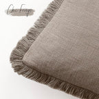 Foindtower Set of 2 Decorative Linen Fringe Lumbar Throw Pillow Covers Boho - Image 3