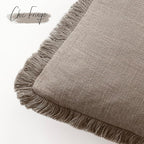 Foindtower Set of 2 Decorative Linen Fringe Throw Pillow Covers Boho Farmhouse - Image 3