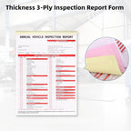 15-Pack Annual Vehicle Inspection Report Form, 3-Ply Carbonless Form and - Image 3
