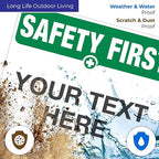 Custom Safety First Sign, OSHA Sign, 24x30 Inches, Rust Free .063 Aluminum - Image 5