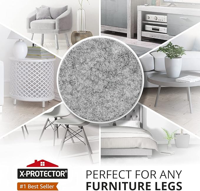 235 pcs Grey Felt Furniture Pads X-Protector! Huge Quantity of Furniture Pads - Image 2
