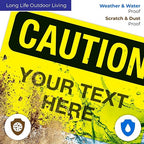 Custom Caution Sign, OSHA Sign, 10x7 Inches, Rust Free .040 Aluminum, Fade - Image 5
