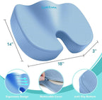 Office Chair Seat Cushion, Cooling Gel Enhanced Memory Foam Cushion - Image 3