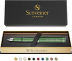 Scriveiner Personalized Luxury EDC Fountain Pen, Stunning Matt Green Pocket Pen - Image 9
