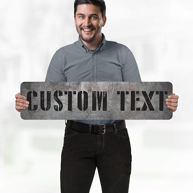 Custom Sign, Custom Street Sign, 11 Font Colors, 13 Font Styles, 4 Hole Options - Image 2