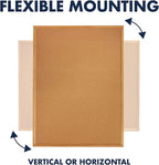 Quartet Cork Board, Bulletin Board, Oak Finish Frame - Image 7