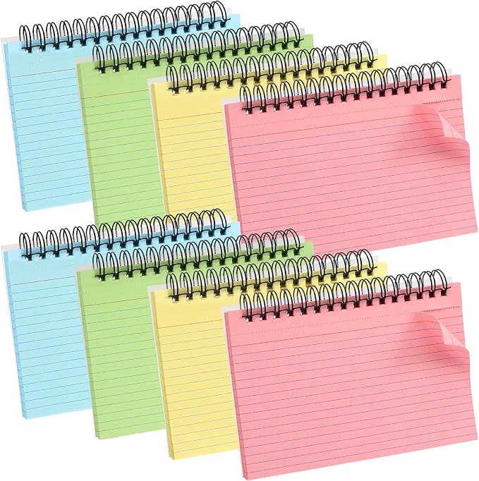 Koogel 400PCS Colored Index Cards, 4x6 Ruled Index Cards by KOOGEL
