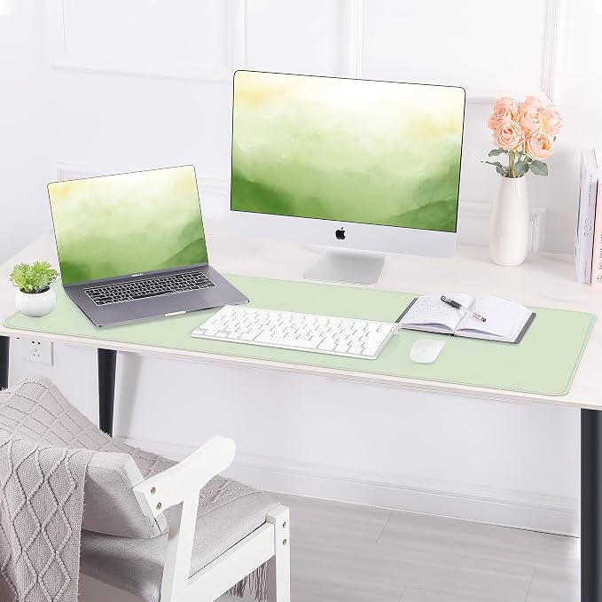 Leather Desk pad Protector, 47in*23in Large Desk mat - Image 5