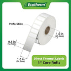 1" x .5" Thermal Labels | 4 Rolls | 9800 Labels | fits Zebra, Offnova Thermal - Image 3