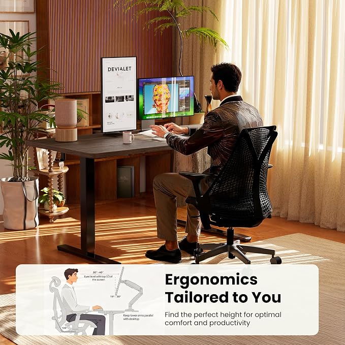 ErGear Height Adjustable Electric Standing Desk, 48 x 24 Inches Sit Stand up - Image 8
