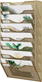 EasyPAG 8 Pocket Mesh Wall File Organizer, Hanging Paper Folder Holder by EasyPAG