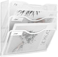 EasyPAG 3 Pocket Mesh Wall File Organizer, Hanging Paper Folder Holder by EasyPAG