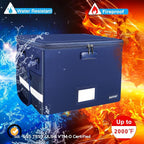 ENGPOW File Box with Lock, Fireproof Document Box with Zipper＆Pockets, - Image 3