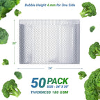 Amiff Silver Thermal Bubble Mailer, 24 x 20 Inches. 50 Pack Metallic Bubble - Image 2