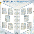 TaoBary 160 Pcs Stationery Paper Set 50 Double Sided Stationery Papers - Image 3