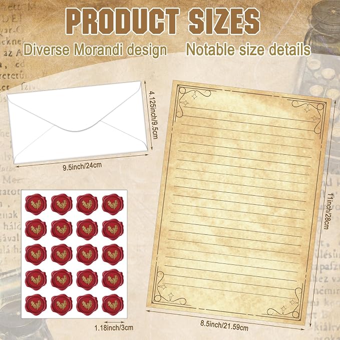 TaoBary 160 Pcs Stationery Paper Set 50 Double Sided Stationery Papers - Image 5