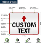 Custom Arrow Directional Sign, 18x24 Inches, 3M EGP Reflective, Rust Free .080 - Image 6