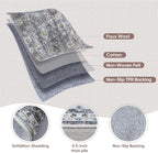 Rugcomf Area Rug 4x6 Rug Washable Boho Rugs Non Slip Low Pile Soft Floral Small - Image 2