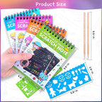 POKONBOY 24 Pack Rainbow Scratch Paper Arts Notebooks, Scratch Note Pads - Image 2