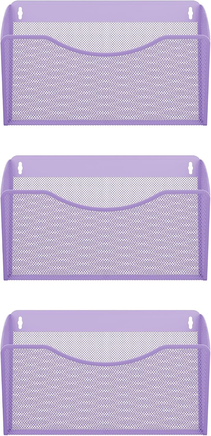 EasyPAG Single Pocket Wall File Organizer, Mesh Hanging File Folder Organizer - Image 2