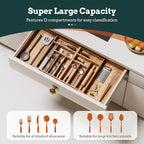 Silverware Organizer Large, Magnetic Connected Expandable 13 Slots Silverware - Image 2