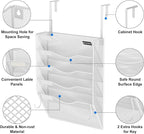 Wall File Organizer, 5 Tire Hanging File Folder Organizer, Vertical Mesh Metal - Image 5