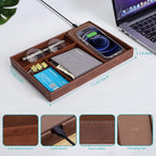 Valet Tray, Built in Wireless Charging Pad, Nightstand Organizer, Dresser - Image 5