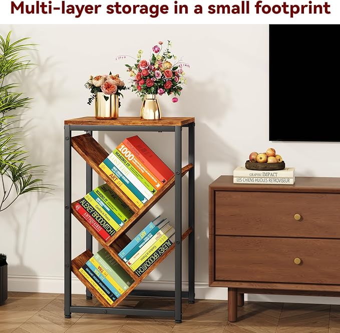 IBUYKE 5 Tier Tree Bookshelf, Small Desktop Bookshelf - Image 6