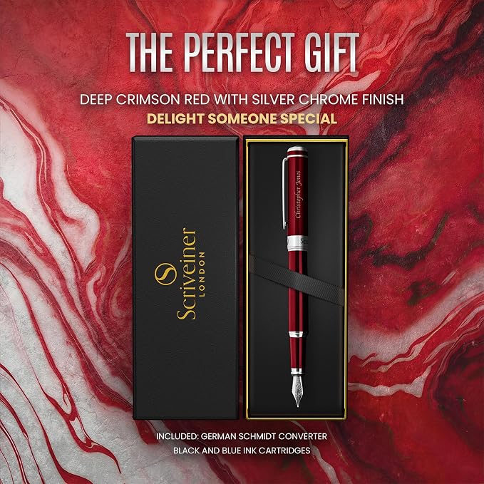 Scriveiner Personalized Deep Crimson Red Pen - Image 9