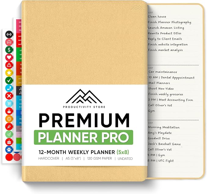 Undated, 2026 Planner, 5.8” x 8.3” by PRODUCTIVITYSTORE