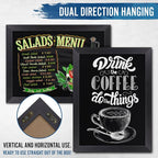 HBCY Creations 18" x 24" Rustic Black Solid Wood Frame Wall Chalkboard - Image 3