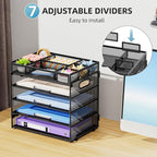 Marbrasse 5-Tier Letter Tray Paper Organizer - Image 4