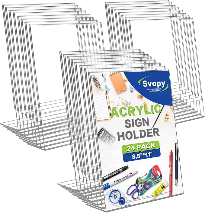 SVOPY Acrylic Sign Stand Holders by SVOPY