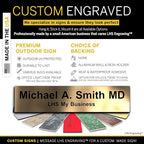 Engraved Name Plates for Door Sign Personalized Brushed Copper Pattern Plastic - Image 3