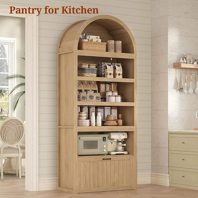 81" Tall Arched Cabinets, Bookcase - Image 7