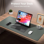 Aothia Leather Desk Protector, Mouse Mat, Non-Slip PU Leather Blotter, Laptop - Image 3