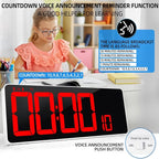 KMMKGG 13.7”Digital Timer Large LED Screen displays（5'' Number）, The Date time - Image 6