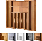 oridom Large Premium Acacia Silverware Organizer by oridom