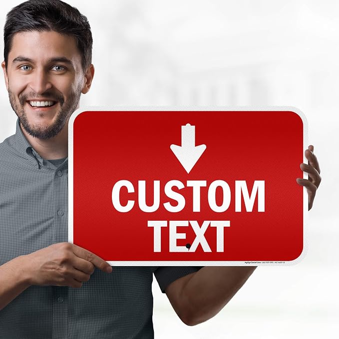 Custom Arrow, Custom Directional Sign, Down Arrow, 12x18 Inches, 3M EGP - Image 2