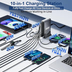 800W USB C Fast Charger Block, Dual PD3.1 140W 10 Port USB Charging Station - Image 2
